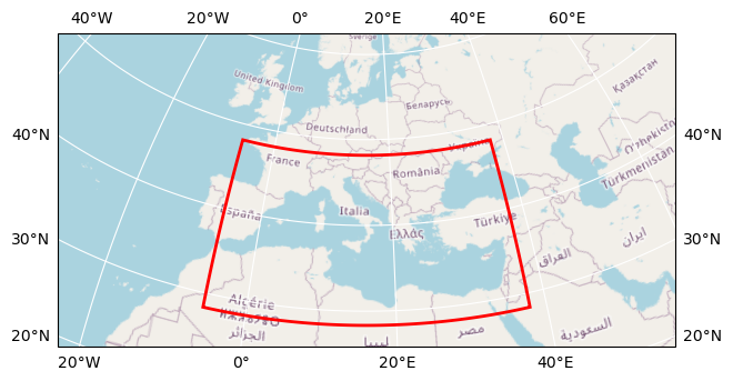 Bounding box map